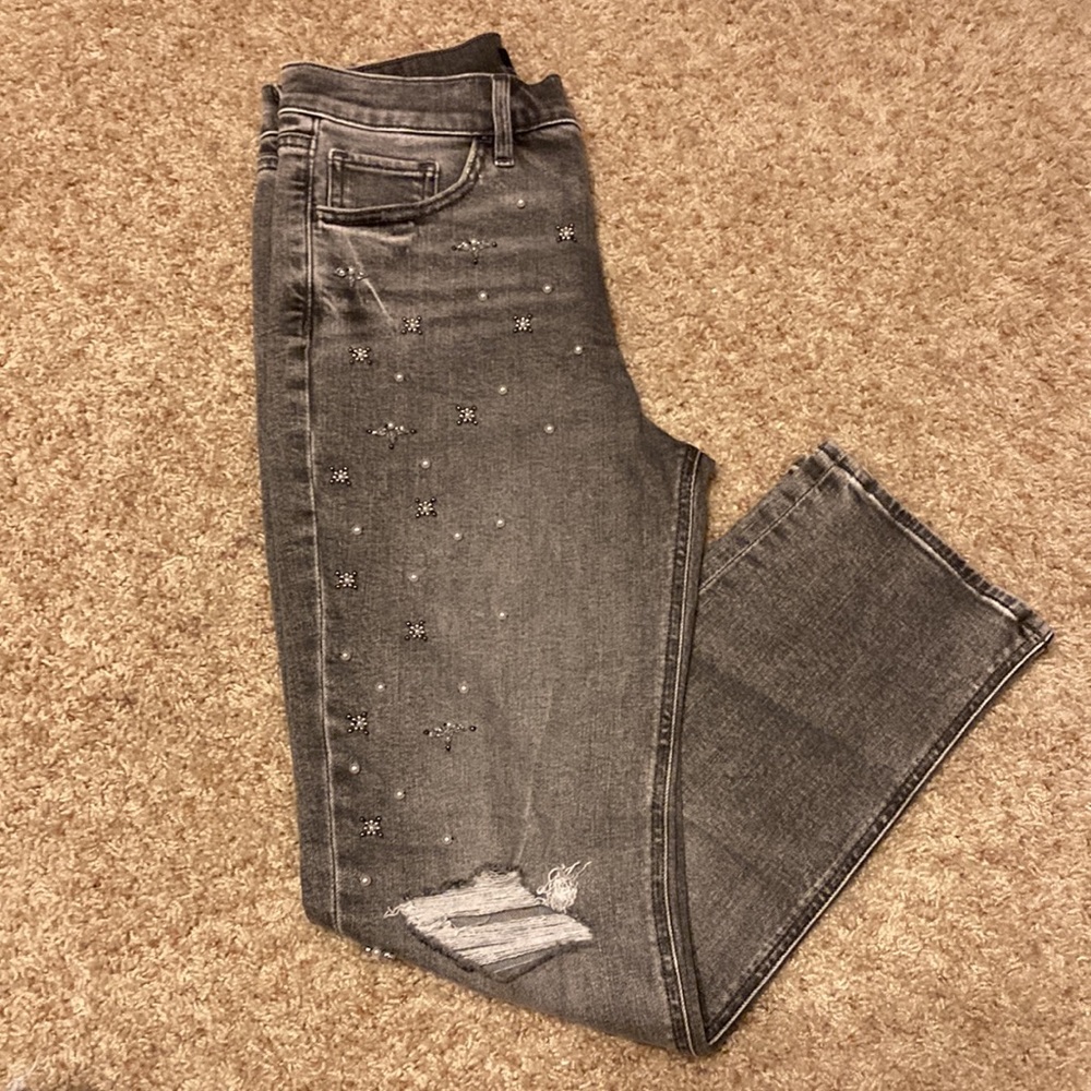 Express Modern straight high rise jeans
